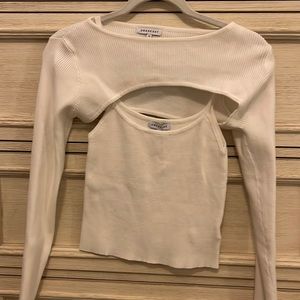 Boutique- 2 piece ribbed sweater shirt